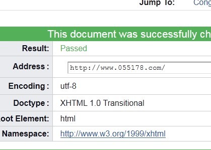 qtsgzw.cn通過了w3c驗(yàn)證